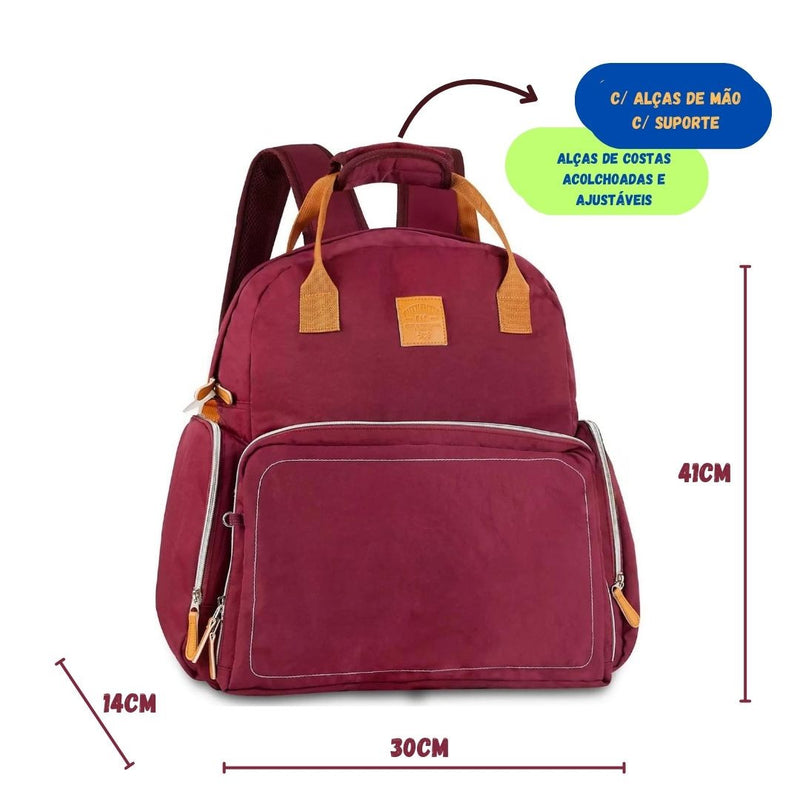Mochila de Costas Maternidade Impermeavel Bebe Bolsa Mamae Porta Mamadeira Original