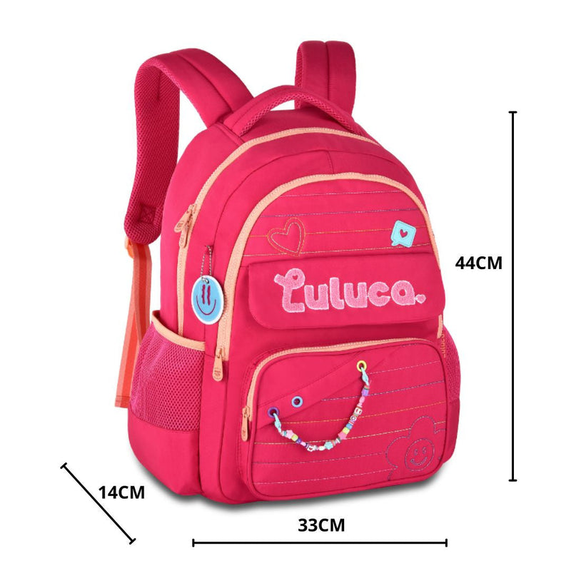 Mochila De Costas Luluca Escolar Feminina Juvenil Meninas Garotas Estilosa Alça Megalomania