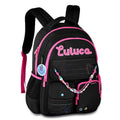 Mochila de Costas Luluca Youtuber Bolsa Juvenil Escolar Notebook Miçangas Smille Feminina