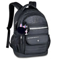 Mochila Costas Rebecca Bonbon Holográfica Adolescente Juvenil Feminina Preto Lilás Rosa Claro Escolar Grande Chaveiro Colorida Clio Megalomania