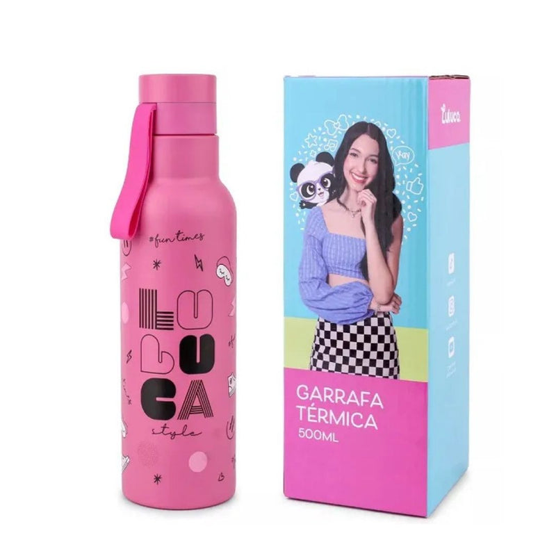Garrafa Termica Squeeze Luluca Inox Lançamento Volta Aulas