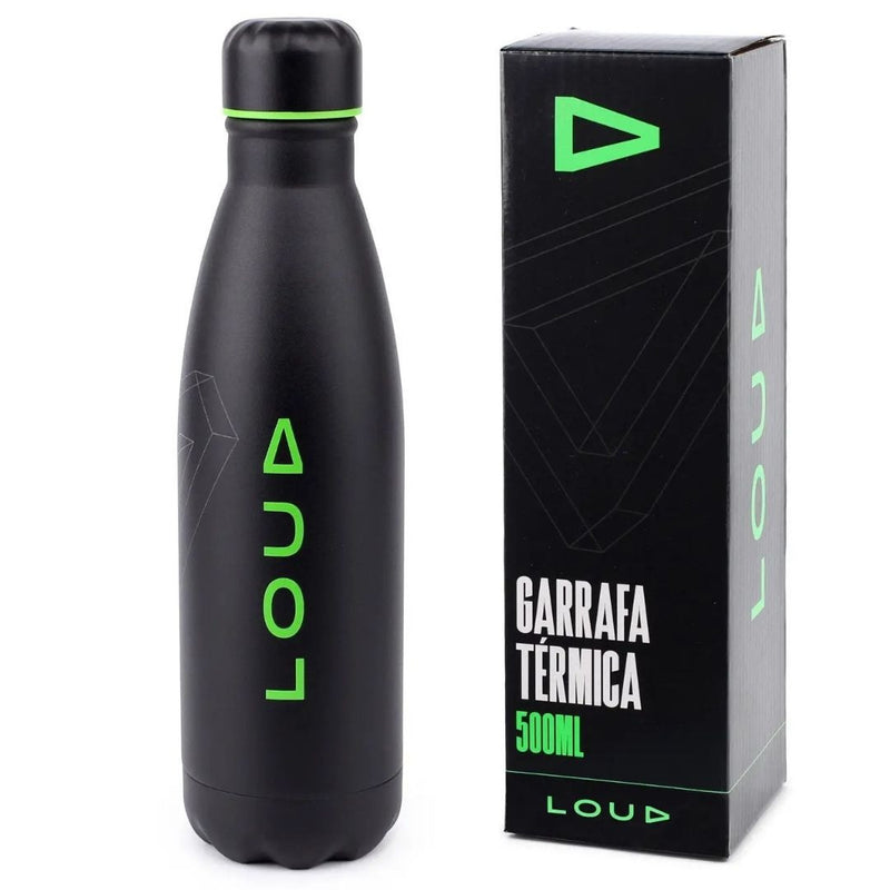 Garrafa Termica Squeeze Aço Inox 500ml Escolar Preto Original Esporte Praticidade