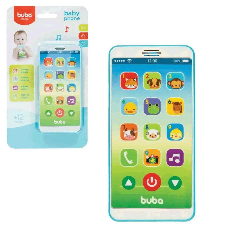 Celular Infantil Baby Buba Telefone Musical Bebe Kids Smartphone Azul - Buba Megalomania