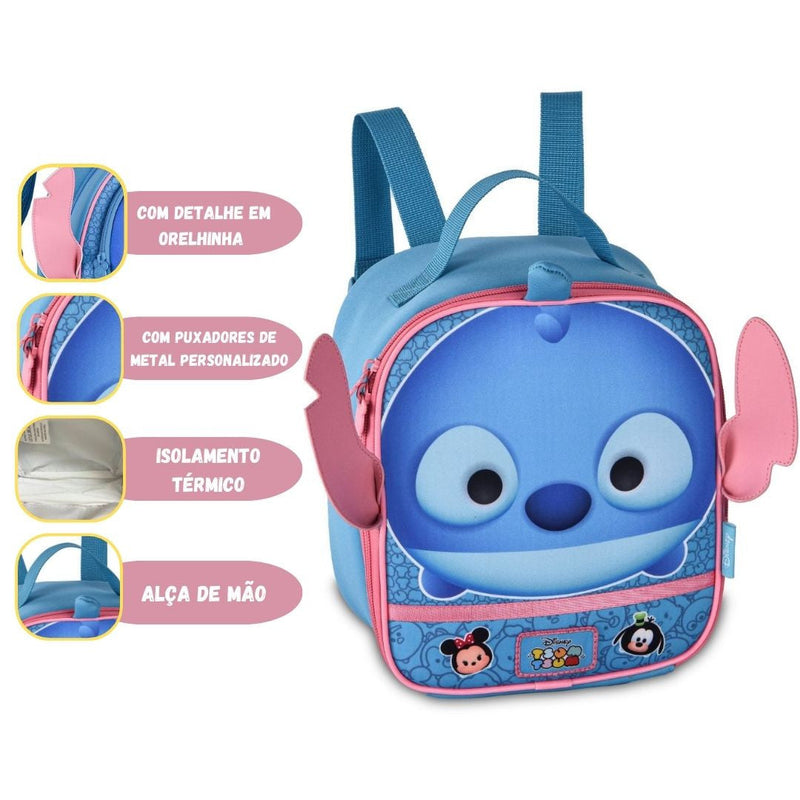 Lancheira Termica Tsum Tsum Stitch Escolar Infantil Meninas Disney Original Feminina Marmita Megalomania