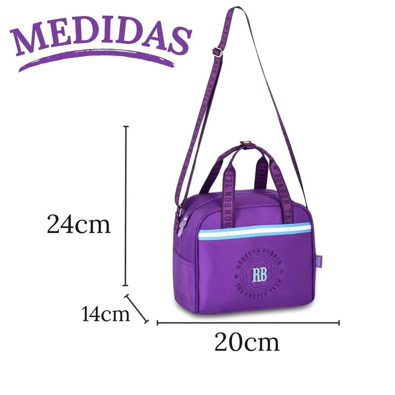Lancheira Térmica Rebecca Bonbon Preto Rosa Roxo Matelassê Juvenil Lanche Meninas Escolar Megalomania