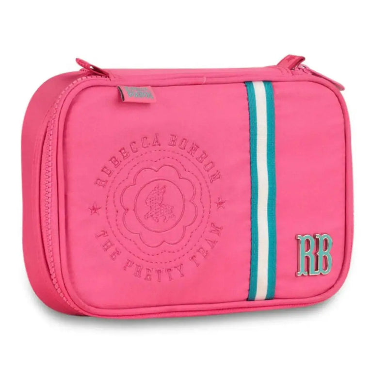 Estojo Box Rebecca Bonbon Preto Rosa Roxo Juvenil Feminino Meninas Escolar Clio Megalomania