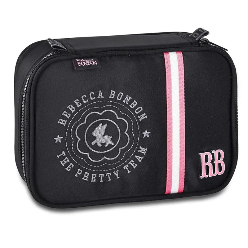 Estojo Box Rebecca Bonbon Preto Rosa Roxo Juvenil Feminino Meninas Escolar Clio Megalomania