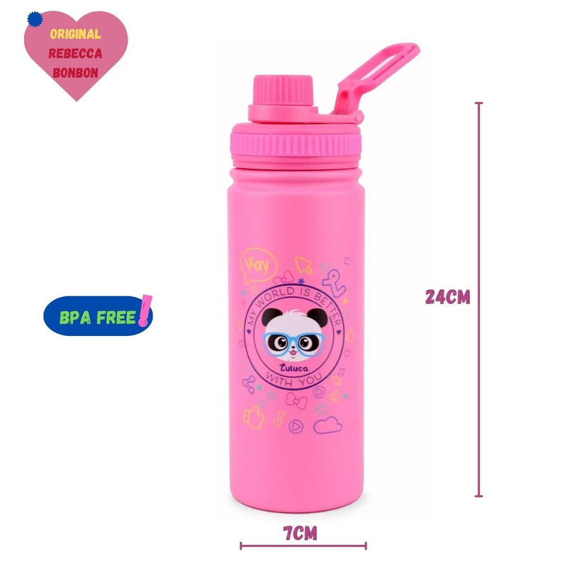 Garrafa Termica Squeeze Luluca 500ml Esportes Aulas Inox Esporte Academia