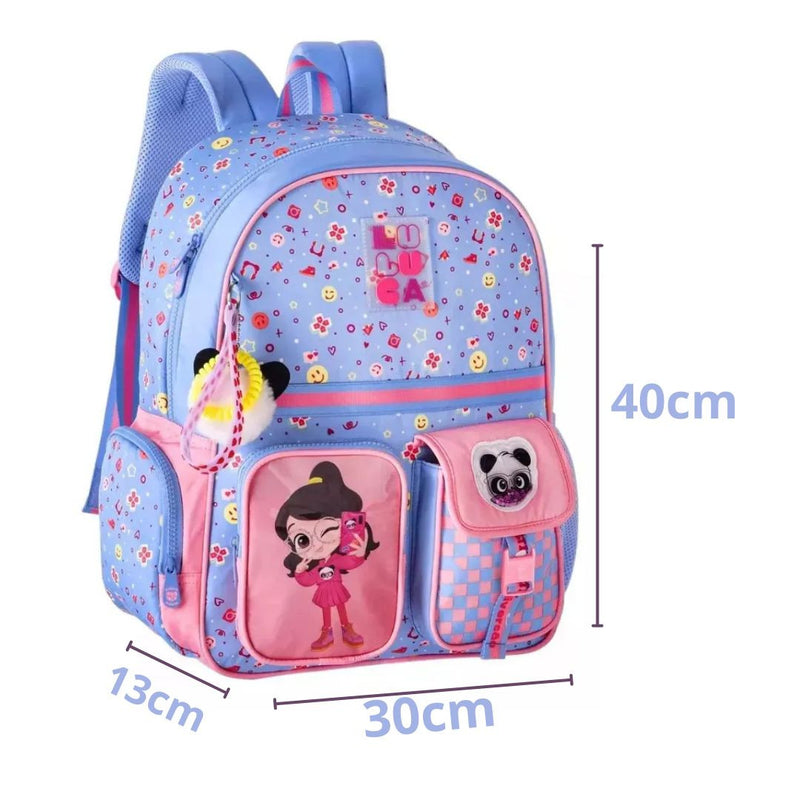 Mochila De Costas Luluca Infantil Rosa Colorida Games Youtube Grande Escolar Espaçosa Feminina