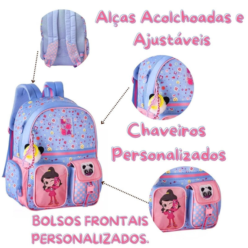 Mochila De Costas Luluca Infantil Rosa Colorida Games Youtube Grande Escolar Espaçosa Feminina