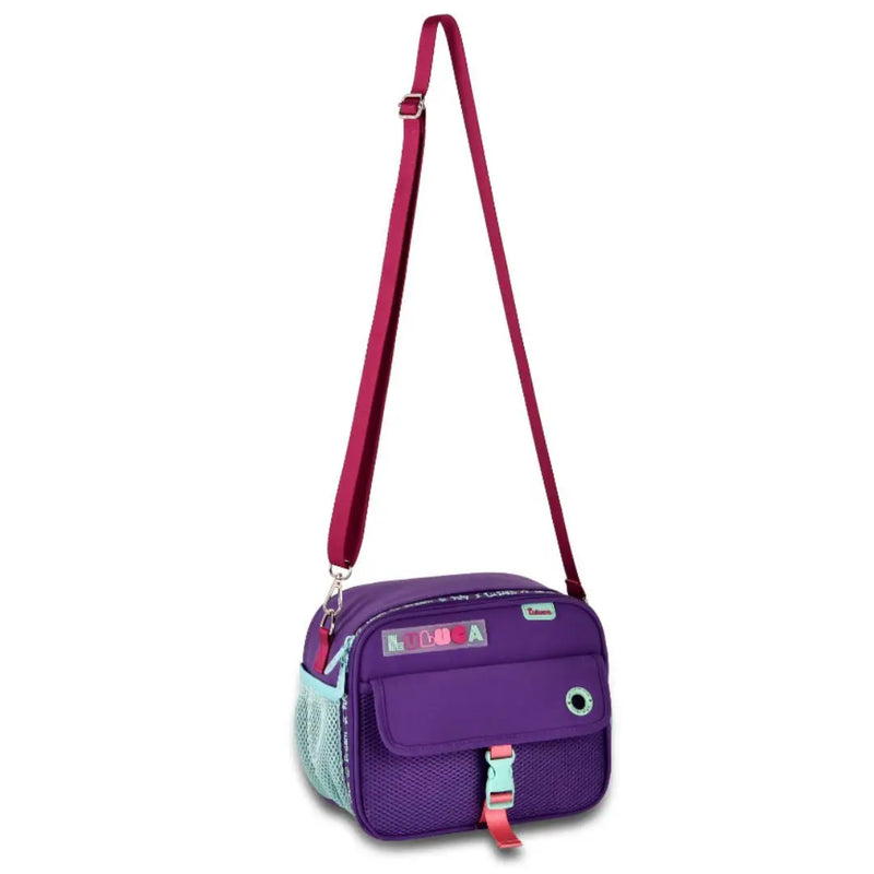 Lancheira Térmica Lilás Preto Rosa Luluca Juvenil Escolar Feminina Lanche Bolsa Clio Megalomania