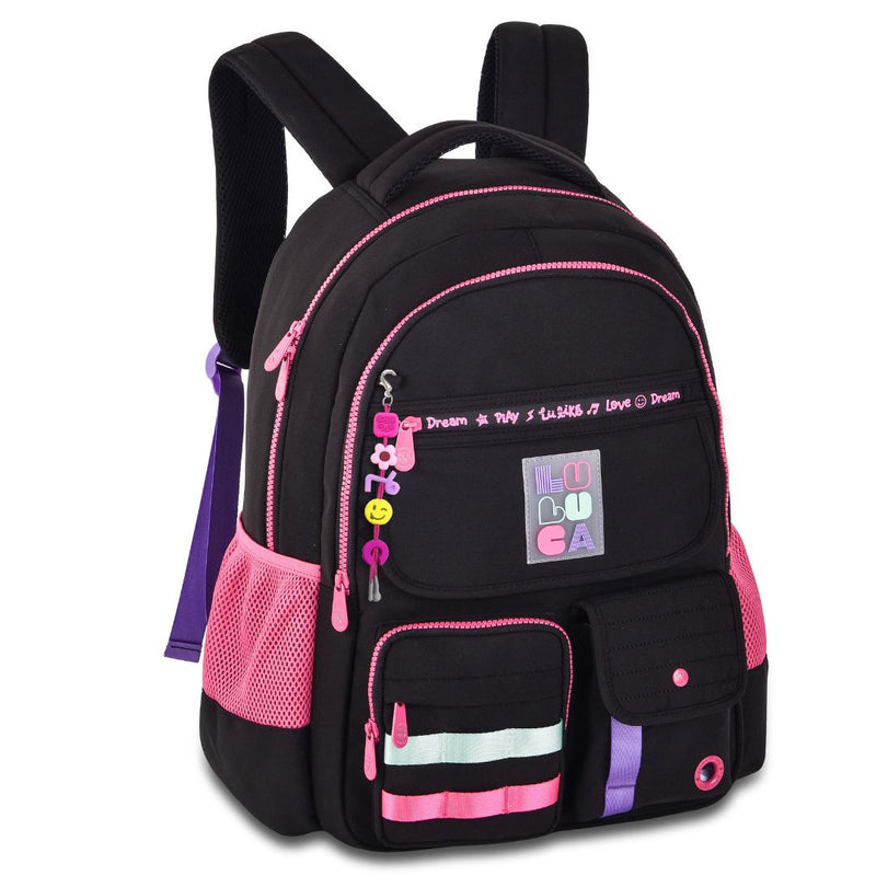 Mochila De Costas Luluca Games Juvenil Infantil Colorida Espaçosa Grande Escolar Volta as Aulas 2025