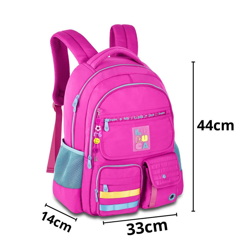 Mochila De Costas Luluca Games Juvenil Infantil Colorida Espaçosa Grande Escolar Volta as Aulas 2025