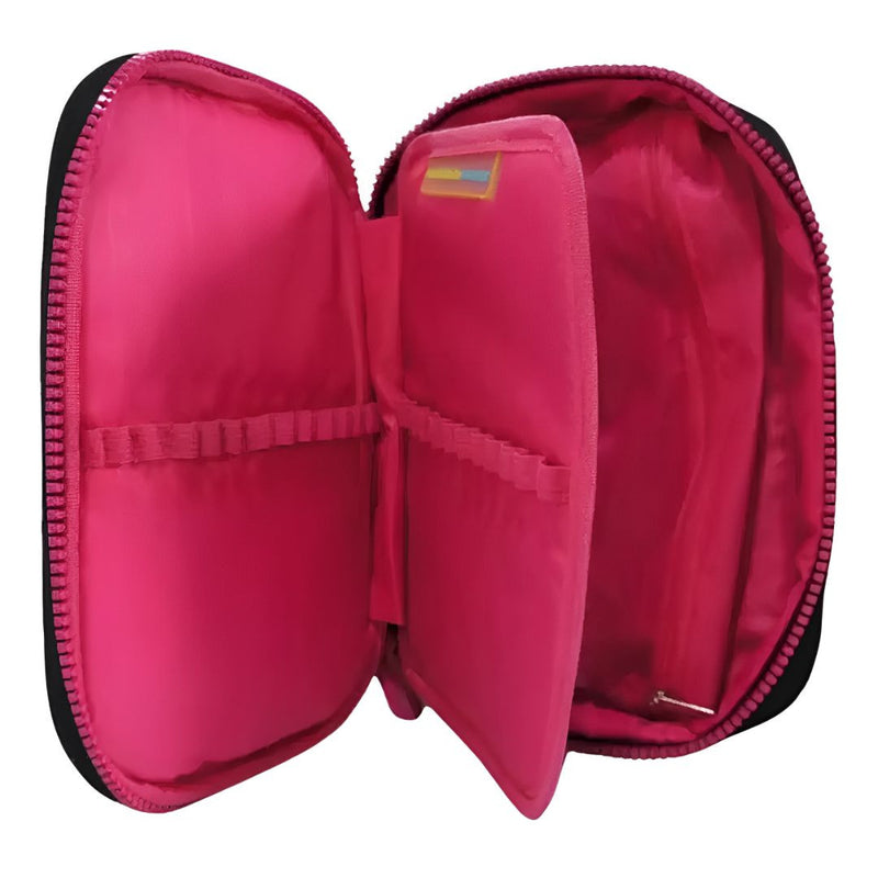 Kit Mochila Costas Luluca Lilás Estojo Box Juvenil Escolar Meninas Feminino Clio