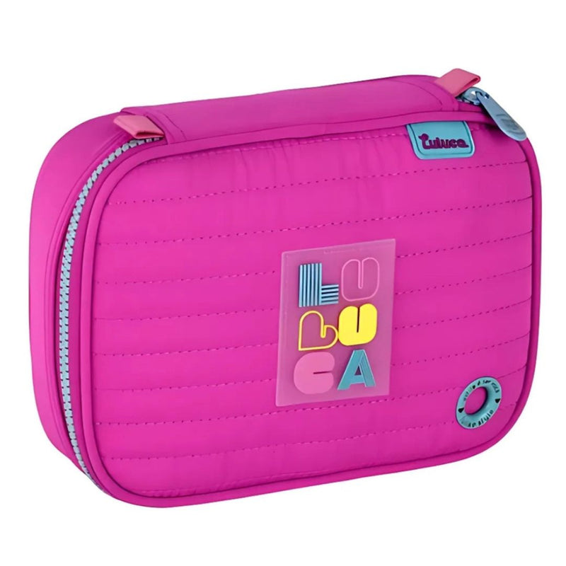 Kit Lancheira Térmica Luluca Estojo Box Escolar Juvenil Colorido Meninas Lápis Clio