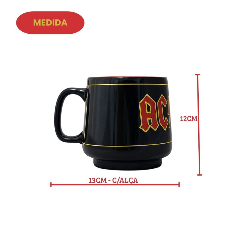 Caneca Wind AC/DC Guitar Guitarra Café Rock Clássico Metal Presente Colecionável Cerâmica 470ML