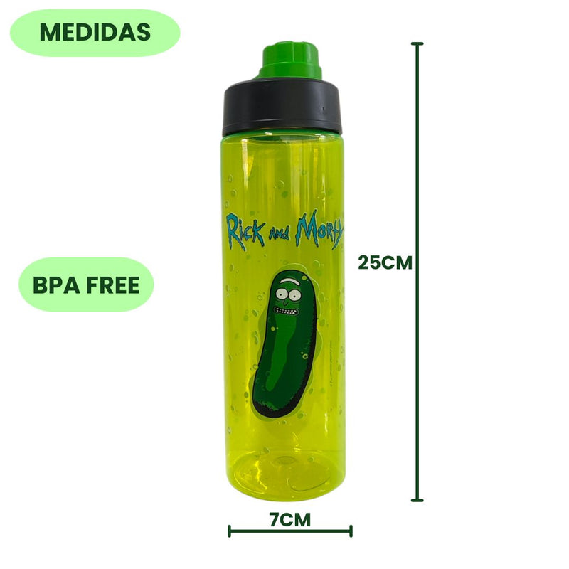 Garrafa Água 700ml Rick And Morty Pickle 700ml Cientista Espaço Desenho Personalizada Megalomania