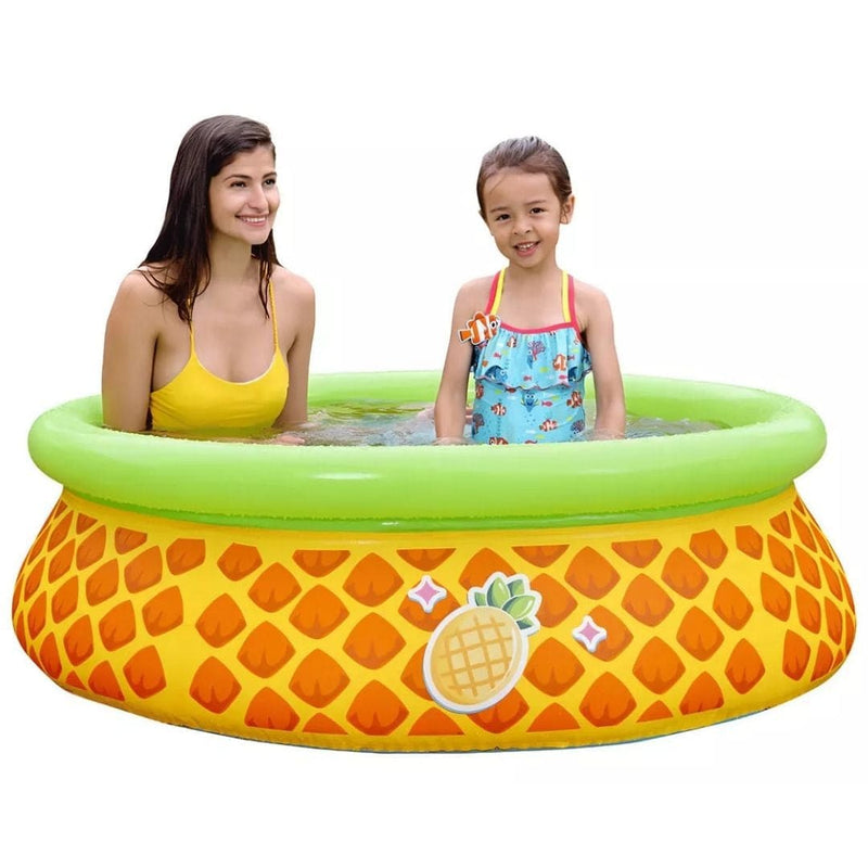 Piscina Inflável Redonda Abacaxi 3d Infantil Adulto 150cm x 41cm 475 litros Verão Diversão Megalomania