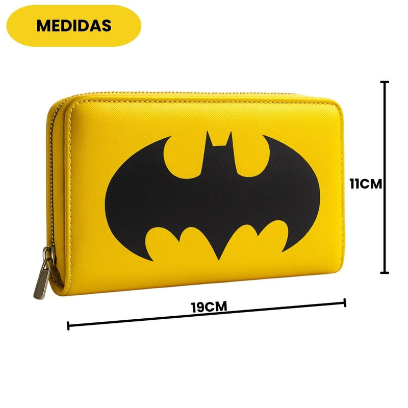 CARTEIRA PU ZÍPER BATMAN LOGO DC COMICS WARNER BROS HEROI 40042