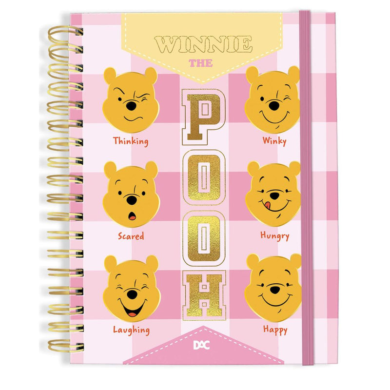 Caderno Universitário Smart Ursinho Pooh A4 80 Folhas Escolar Disney Volta Aulas Elástico Ponto Criativo