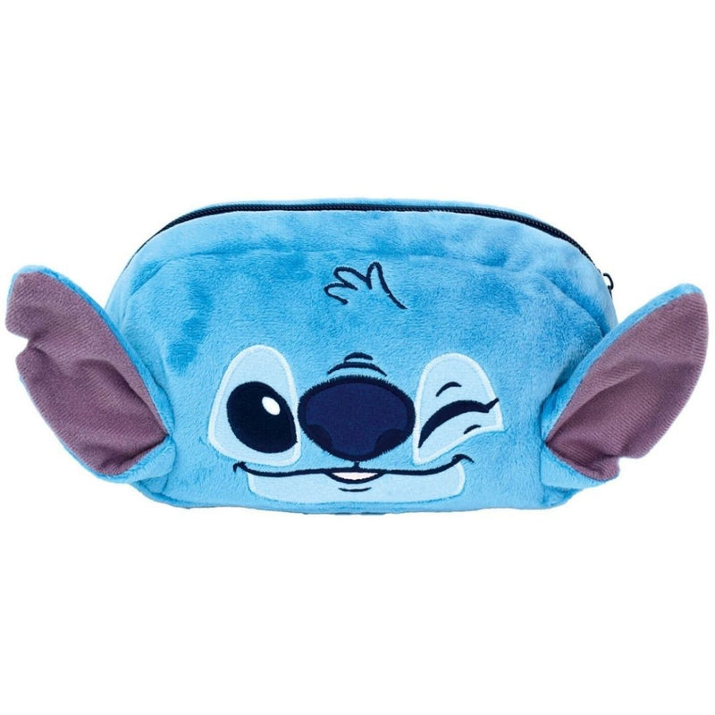 Estojo Escolar Fluffy Stitch Pelúcia Volta Aulas Disney 70 pens Zíper Juvenil Ponto Criativo