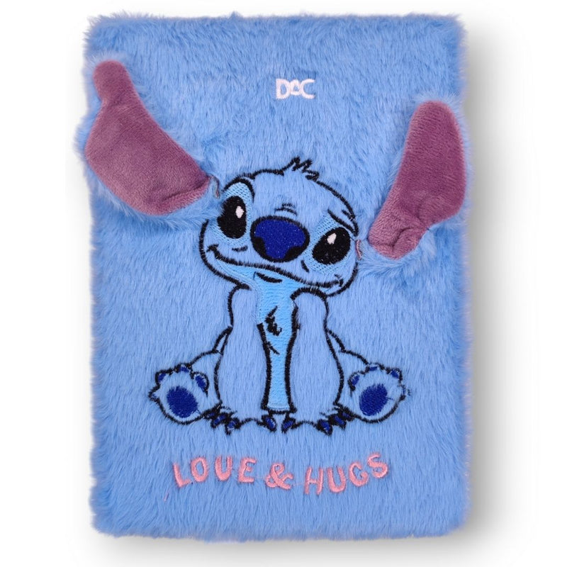 Caderno Colegial Anotação Stitch A5 Escolar Organização Pelúcia 3D Dac