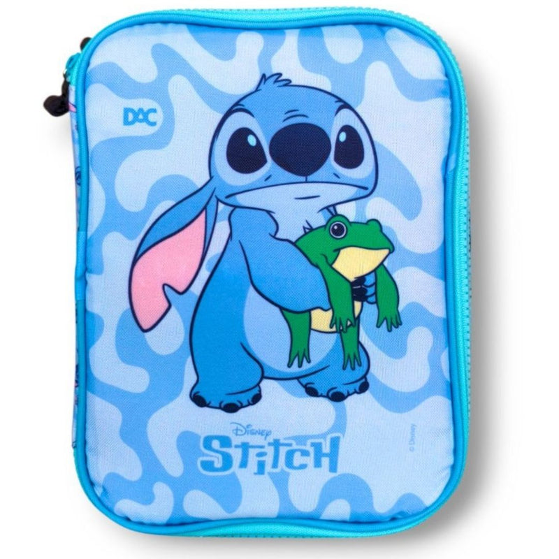 Estojo Stitch Box 36 Elástico 100 Pens Grande Original Disney Juvenil Megalomania