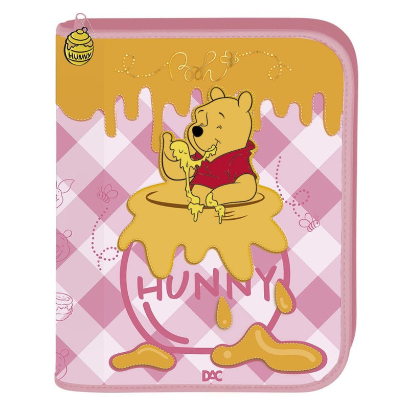 Fichário Caderno Argolado Ursinho POOH Zíper 48 Folhas Universitário A4 Escolar Disney Ponto Criativo