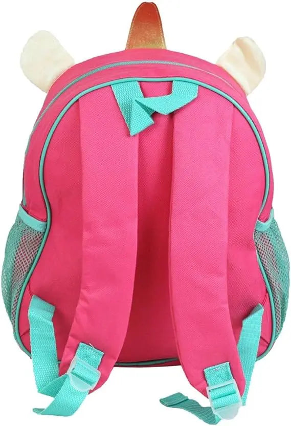 Mochila de Costas Infantil Unicórnio Rosa Animais Escolar Menina - Clio Pets Megalomania