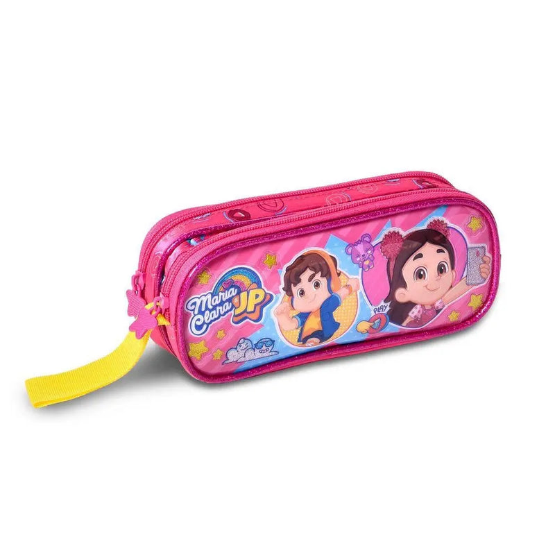 Estojo Duplo Escolar Infantil Maria Clara e JP Oficial Youtubers Kids - Clio Megalomania