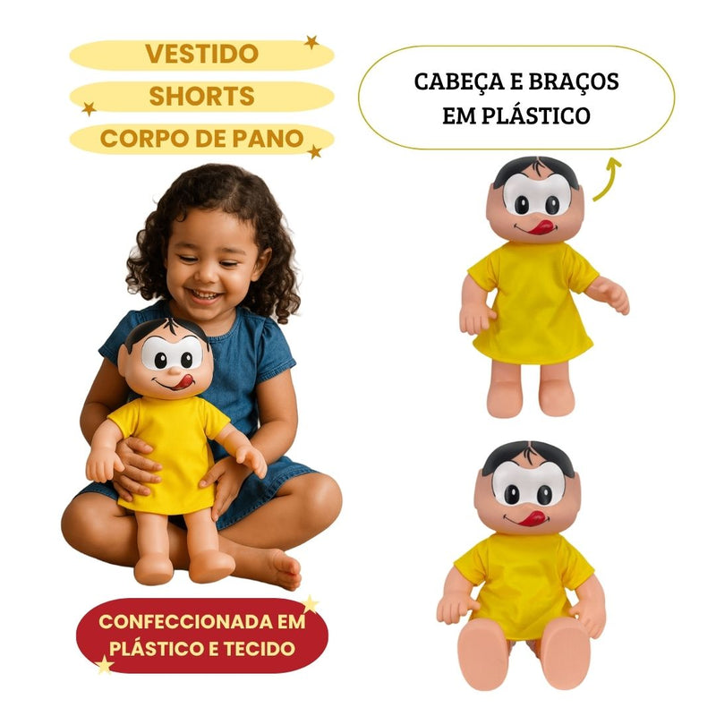 Boneca Infantil Magali Turma Da Monica TradicionaL Brinquedo Menina Melancia