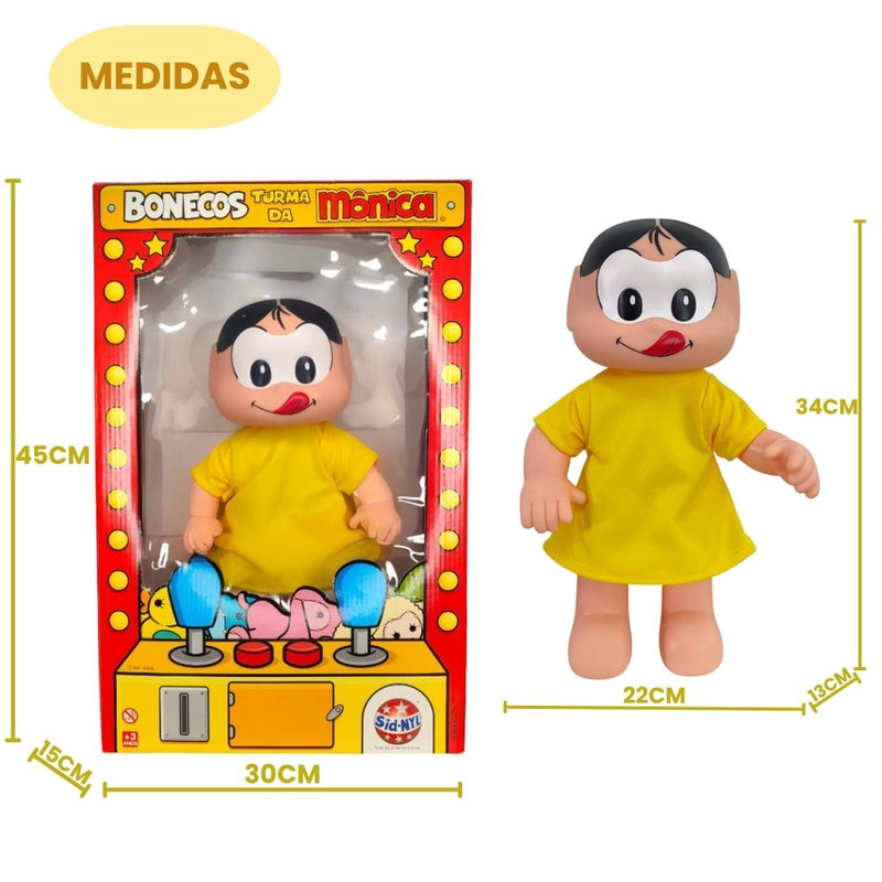 Boneca Infantil Magali Turma Da Monica TradicionaL Brinquedo Menina Melancia