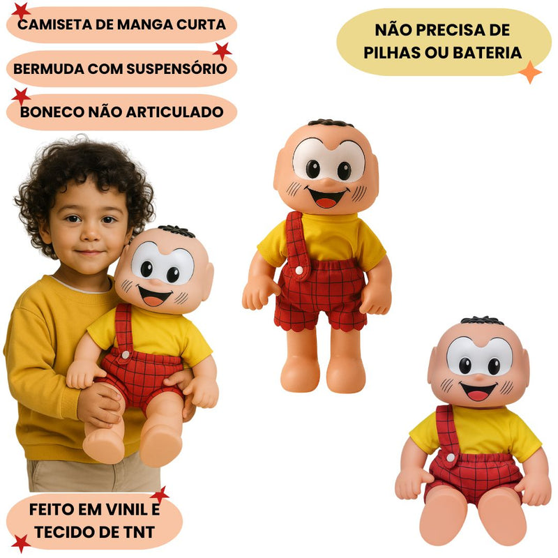 Boneco Cascão Turma da Mônica Tradicional Brinquedo Infantil Original Presente Criança Coleção Ponto Criativo