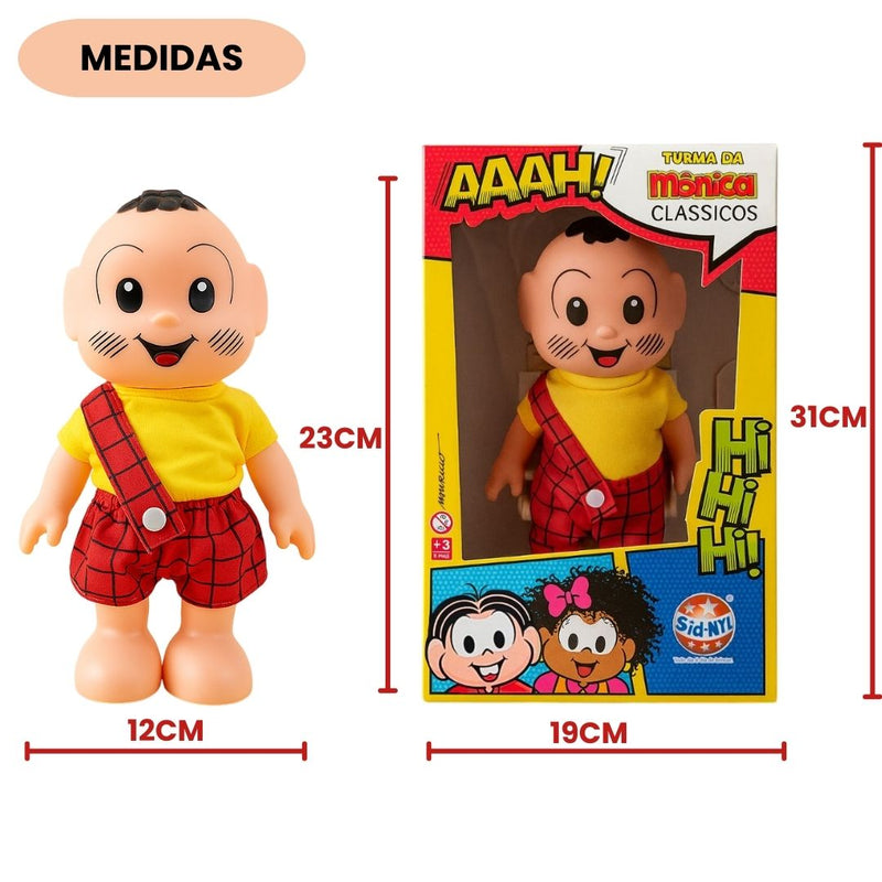 Boneco Cascão Turma Mônica Brinquedo Infantil Original Presente Criança Coleção Personagem Clássico Megalomania