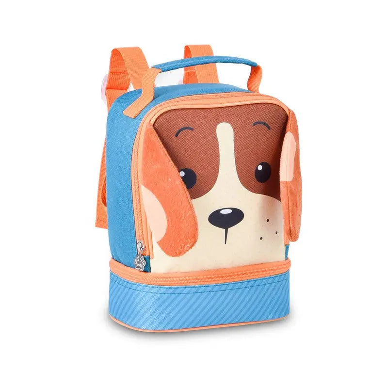 Kit Mochila de Carrinho Laranja Bolsa Mala Lancheira Térmica Duas Alças Escolar Infantil Clio Megalomania