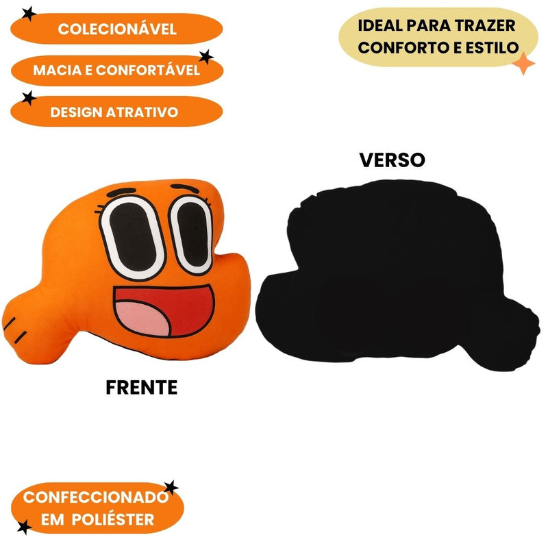 Almofada 3D Formato Darwin Laranja Cartoon Network