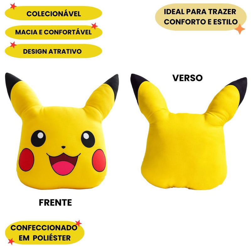 Almofada Decorativa 3D Pokemon Pikachu Amarelo Cosplay Presente Megalomania