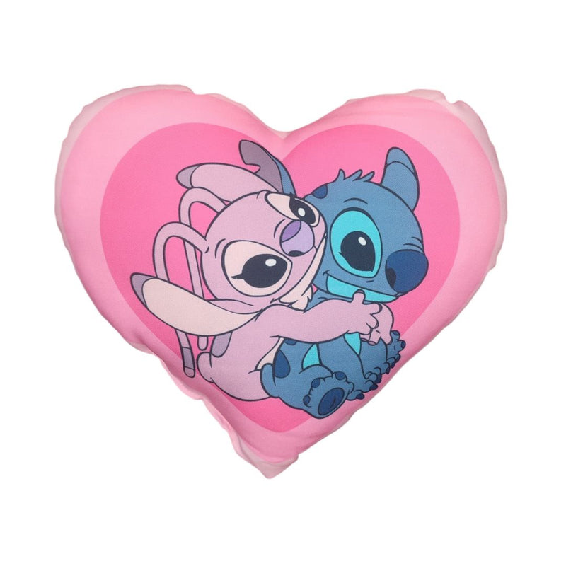 Almofada Coração Stitch Angel Romance Love Decoração Presente Namorados Disney