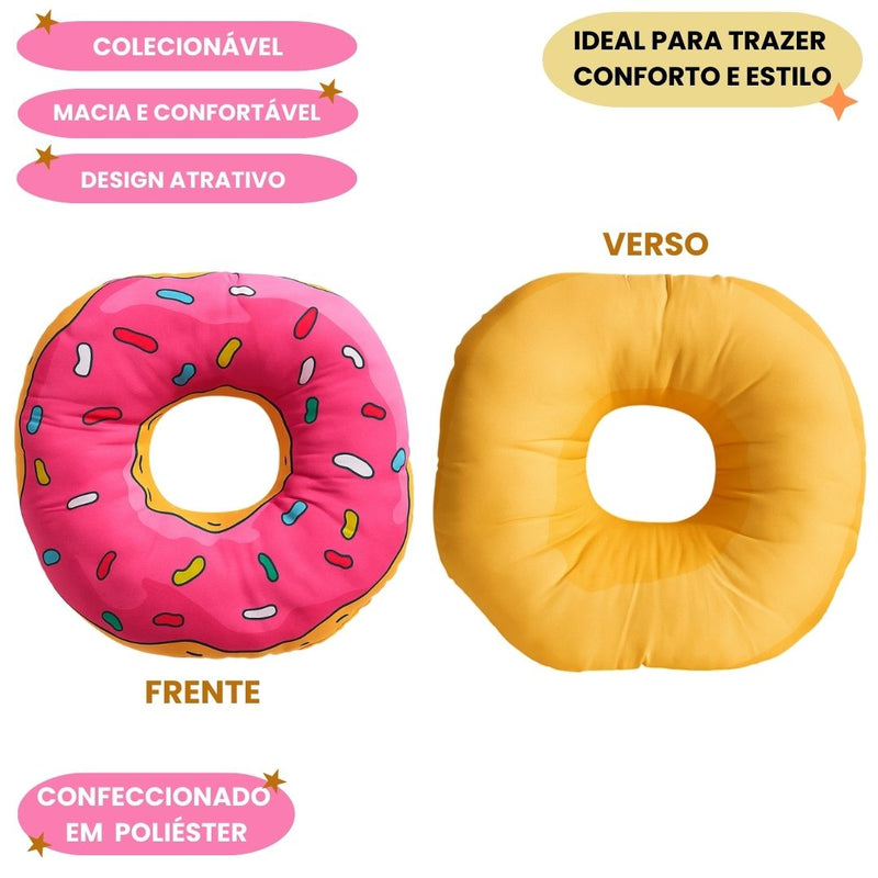 Almofada Homer Simpson Formato Rosquinha Desenho Presente Decorativa