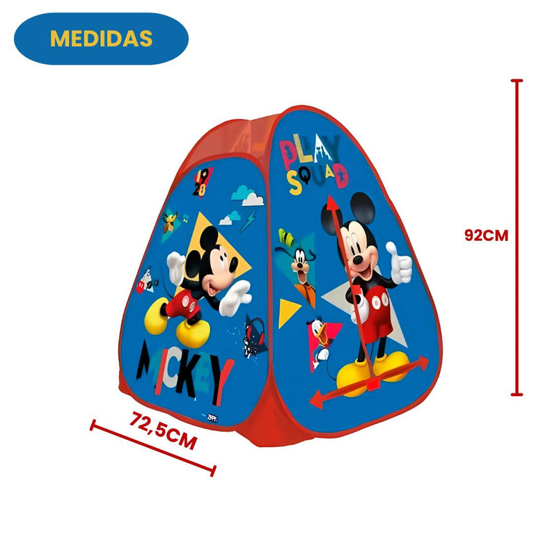 Barraca Infantil Portátil Mickey Minie Cabana Criança Diversão Brincadeira