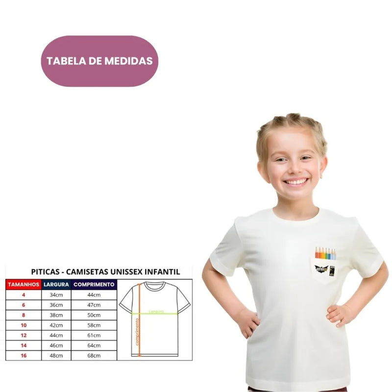 Camiseta Infantil Batman Feminina Dc Comics Super Heroi Liga Da Justiça Roupa Baby Look Manga Curta Algodão