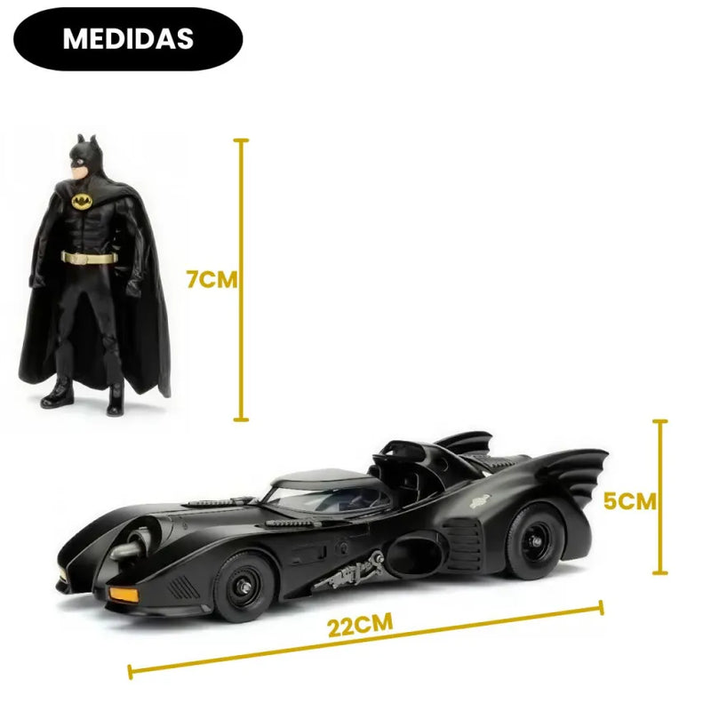 Brinquedo Miniatura Batmovel Batmobile Boneco Batman Carro Dc Comics Colecionável Jade