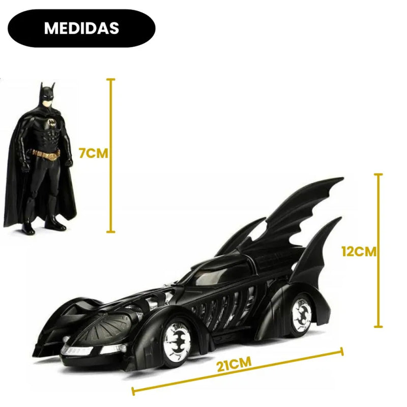 Brinquedo Batmobile Batmovel Batman Dc Comics Colecionável Geek Forever Carro Gotham City Jada