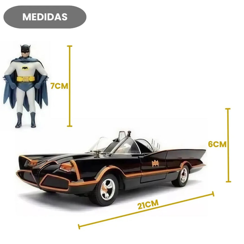 Brinquedo Batmobile Batman Tv Classic Die Cast Kit Colecionável Dc Comics Jada
