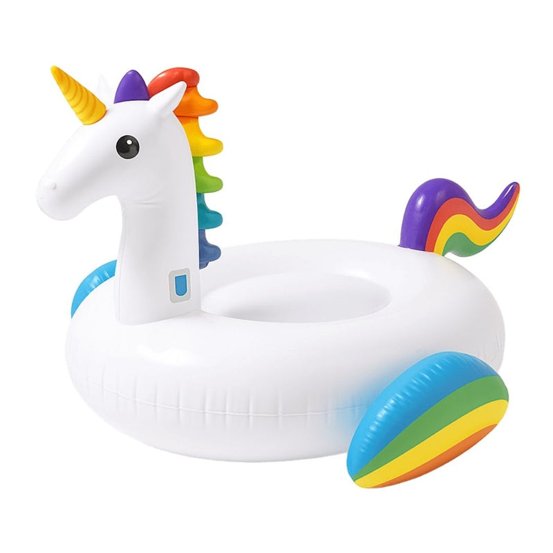 Boia Inflável Infantil Unicórnio Verão 132CM x 110CM Piscina Mar Criança Férias Ponto Criativo