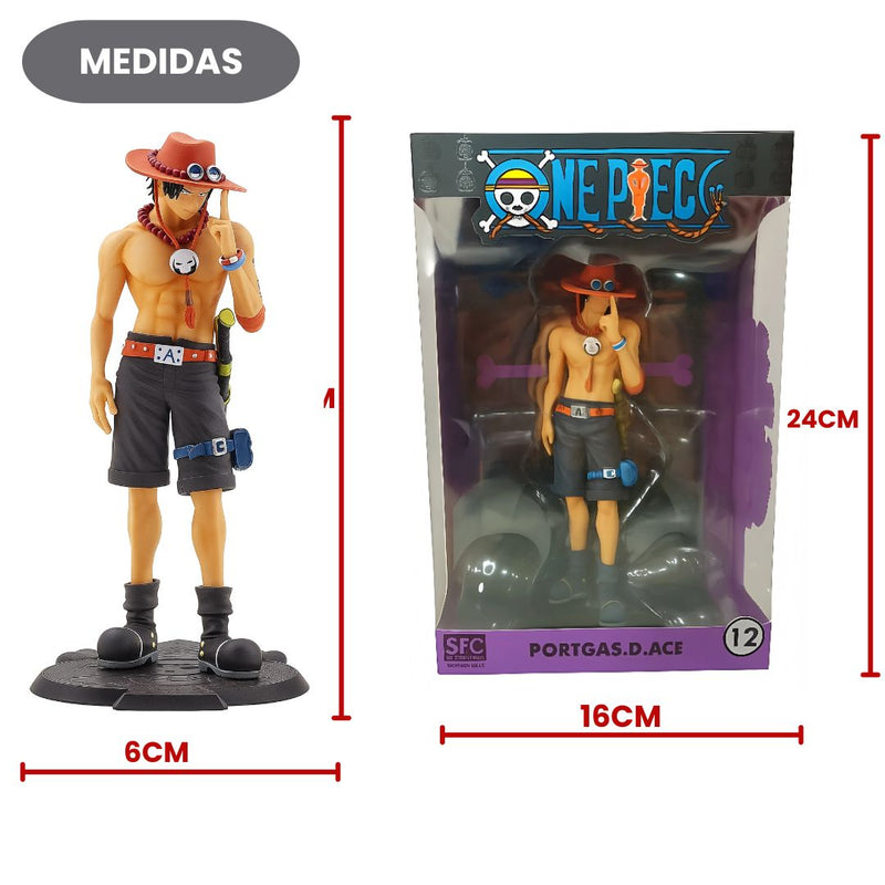 Boneco Figura de Ação Estatua Anime One Piece Portgas D.ACE