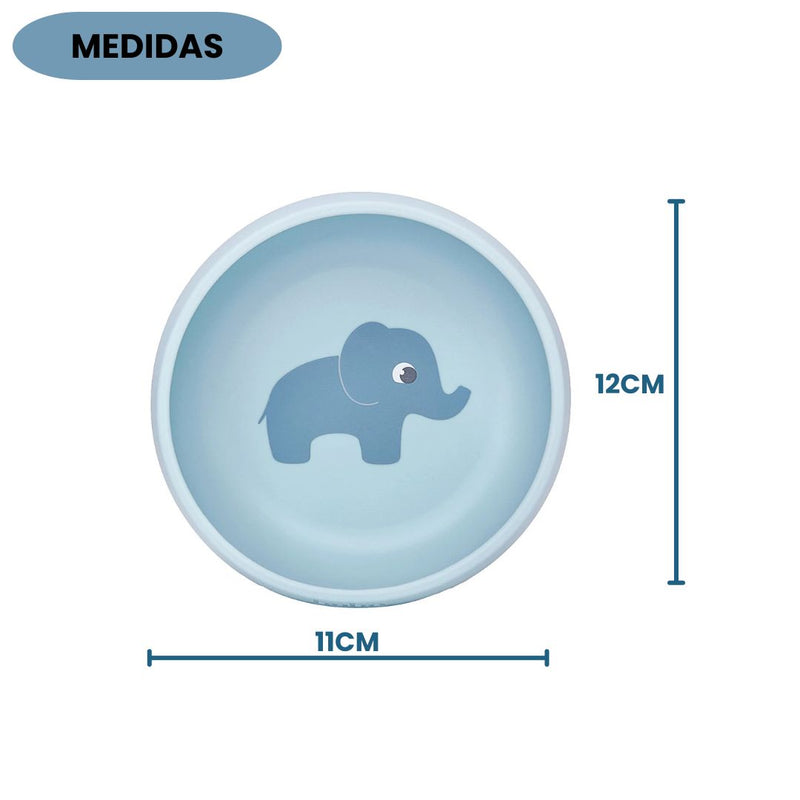 Bowl Silicone Azul Ventosa Cloudy Bebê Infantil Introdução Alimentar Mamãe BPA Free Maternidade Buba