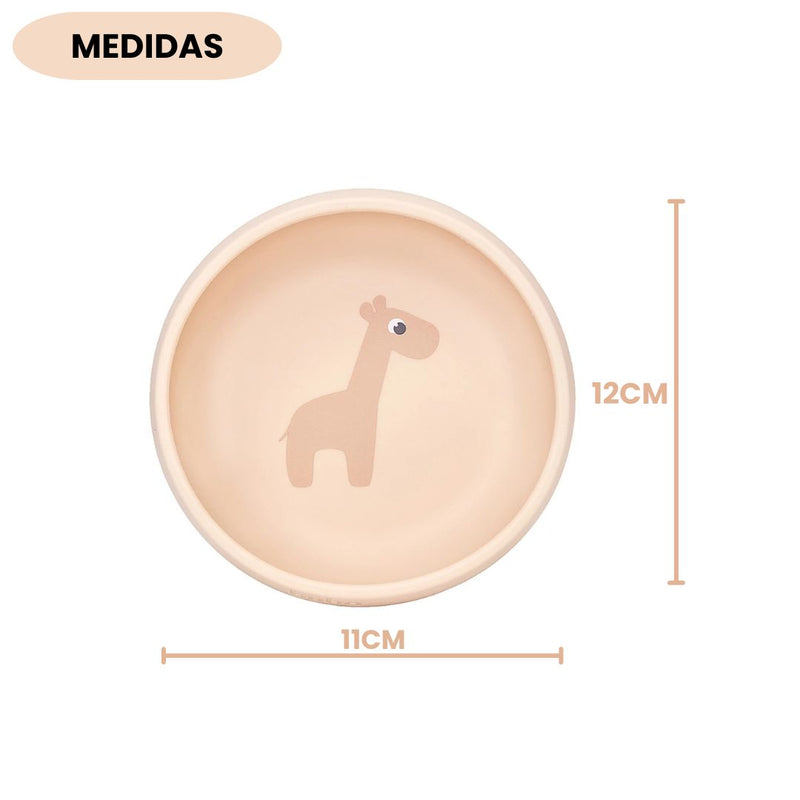 Bowl Silicone Bege Ventosa Cloudy Bebê Infantil Introdução Alimentar Mamãe BPA Free Maternidade Buba