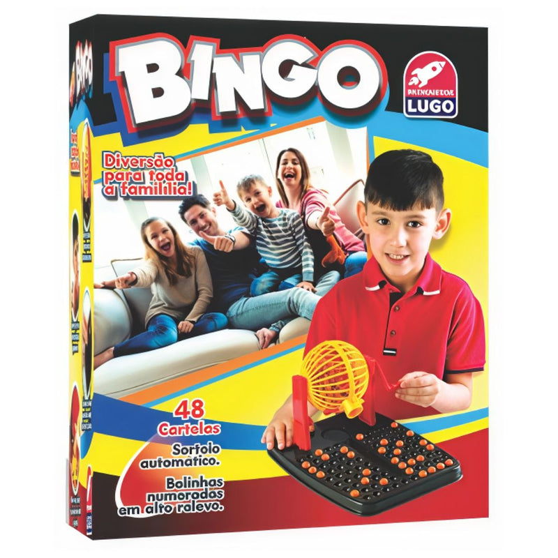 Jogo Brinquedo Super Bingo Com 48 Cartela Roleta Criança Adulto Infantil Sorteio Diversão Família