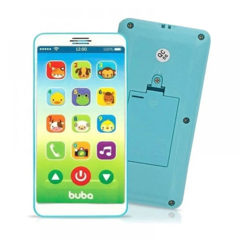 Celular Infantil Baby Buba Telefone Musical Bebe Kids Smartphone Azul - Buba Megalomania